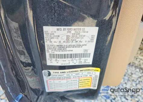 2012 Ford F150 Supercrew из США, поврежденный, VIN 1FTFW1ET4CKE14795